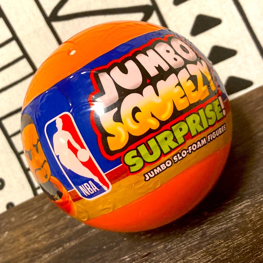 NIP, Jumbo Squeezy Surprise Ball NBA Foam 🏀 Foam Figures COLLECTIBLE COLLECTOR